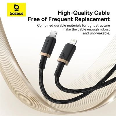 کابل تبدیل USB-C به لایتنینگ بیسوس مدل Dura Series 20W طول 1 متر