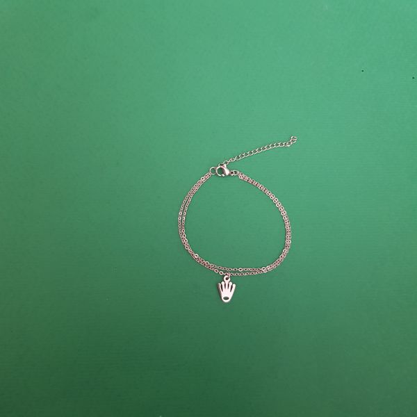 دستبند زنانه مدل دو لاین طرح تاج