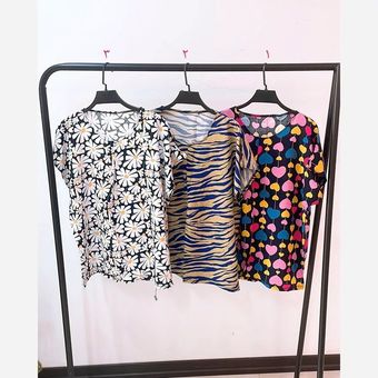 تیشرت زنانه نخی تایلندی وارداتی خارجی کد 315-0514