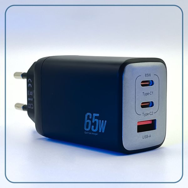 شارژر دیواری 65 وات وونک مدل PD-65W به همراه کابل دو متری USB-C