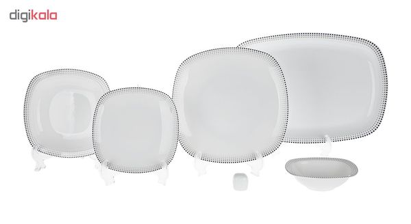 سرویس غذاخوری 27 پارچه چینی زرین ایران مدل کواترو مون بلان درجه 3							