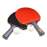 راکت پینگ پنگ سرعتی 5 لایه مدل GS-M-272002 بسته دو عددی به همراه توپ