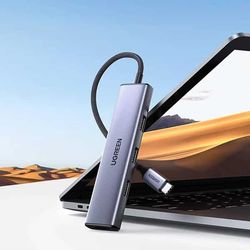 هاب 4 پورت USB-C یوگرین مدل CM473- 20841 (با قابلیت اتصال به آداپتور)