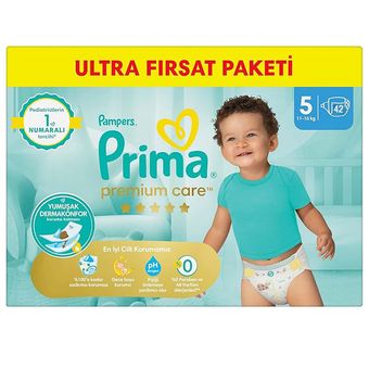 پوشک بچه پریما پمپرز مدل Premium care سایز 5 بسته 42 عددی