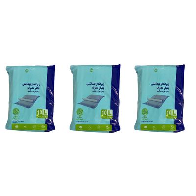 پد زیر انداز بهداشتی یکبار مصرف بیمار درماپد مجموعه 3 عددی