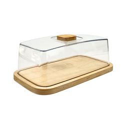 ظرف سرو کیک مدل کف چوبی کد CC02