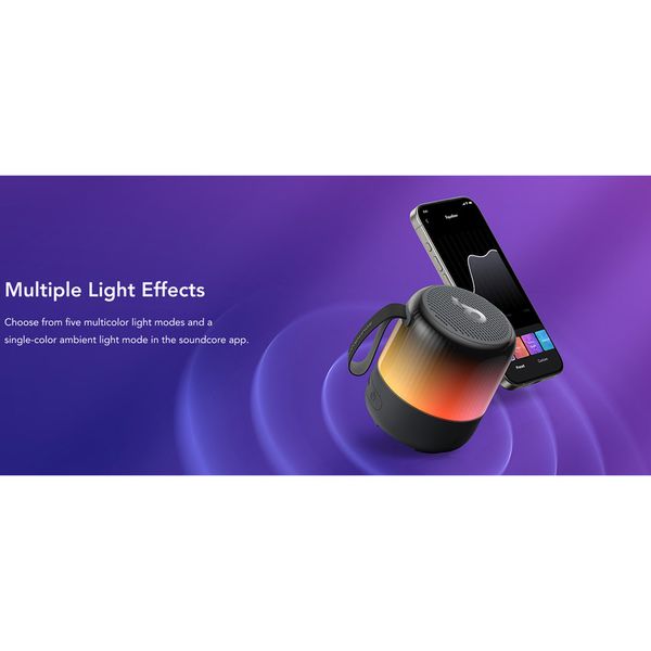 اسپیکر بلوتوثی قابل حمل انکر مدل Glow Mini A3136011 با گارانتی شرکتی