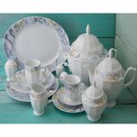 سرویس غذا خوری103 پارچه چینی زرین ایران مدل گلدستون سری نئوکلاسیک درجه یک