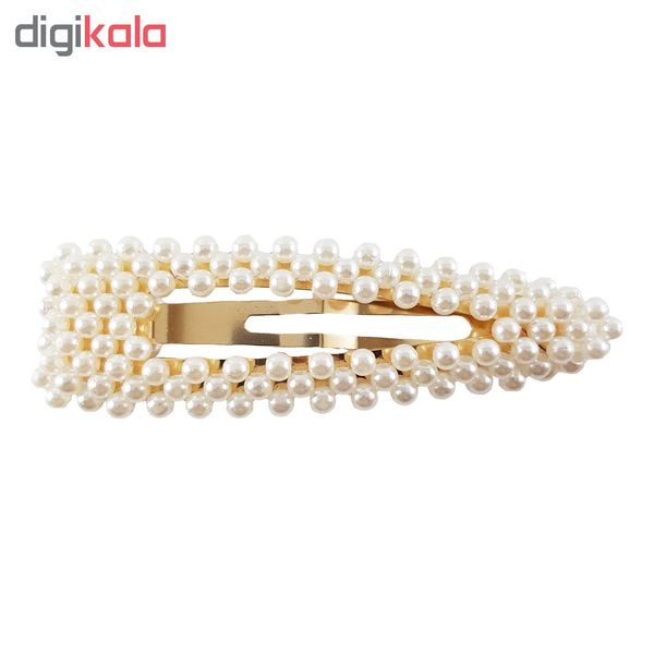 گیره مو زنانه طرح مروارید کد 3241