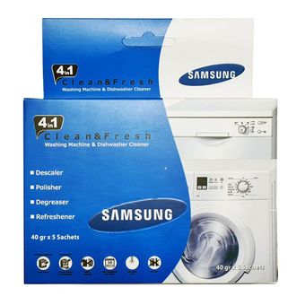 پودر جرم گیر ماشین لباسشویی و ظرفشویی  مدل Clean وزن 40 گرم بسته 5 عددی