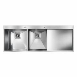 سینک ظرفشویی استیل توکار دو لگنه اخوان مدل 357