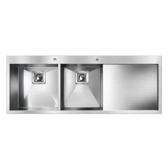سینک ظرفشویی استیل توکار دو لگنه اخوان مدل 357