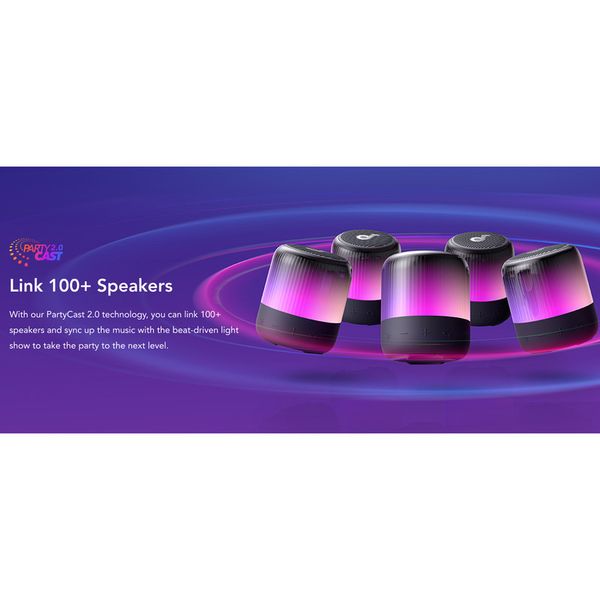 اسپیکر بلوتوثی قابل حمل انکر مدل Glow Mini A3136011 با گارانتی شرکتی