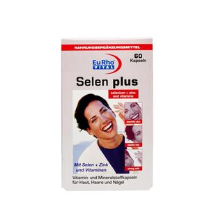 کپسول تقویت پوست، مو و ناخن یوروویتال مدل Selen plus بسته 60 عددی با سلنیوم، ویتامین‌های گروه B، آنتی‌اکسیدان قوی، حمایت از*709