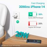 کابل تبدیل USB-C به لایتنینگ سمگپرس مدل دیتا پلاس طول 1 متر