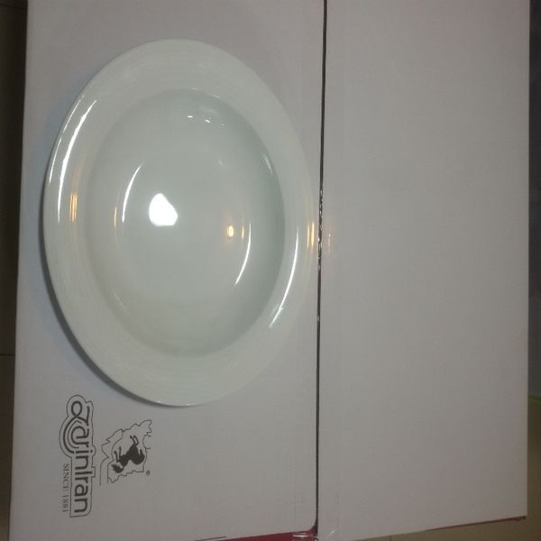 بشقاب خورش خوری چینی زرین ایران مدل هتلی 49 کد 20 درجه عالی بسته 6 عددی