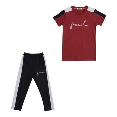 ست تی شرت و شلوار پسرانه مدل MDSS-CH0664