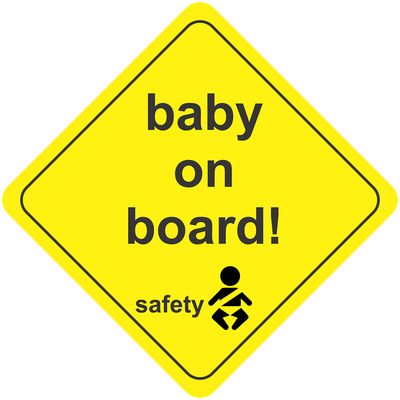 برچسب بدنه خودرو چاپ سروش طرح baby on board کد 01