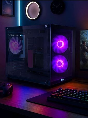 کیس گیمینگ  نسلi3 12100f/RX580/H610/16G RAM/12