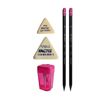 مداد مدل 61C به همراه پاک کن و تراش بسته 5 عددی