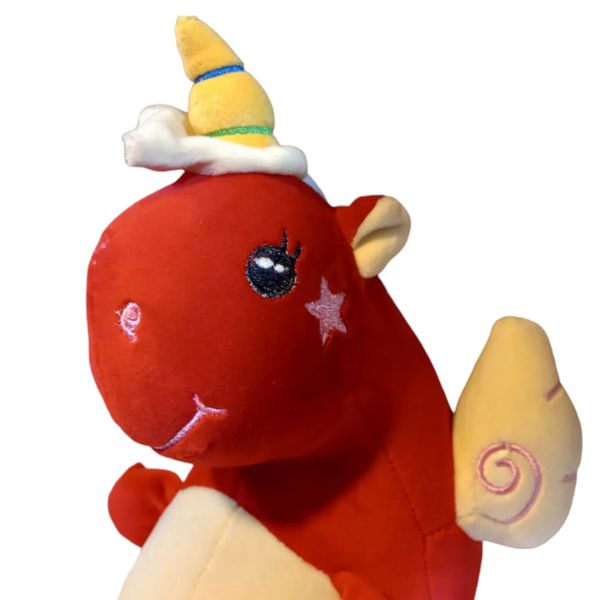 عروسک مدل دایناسور تک شاخ ارتفاع 30 سانتی متر