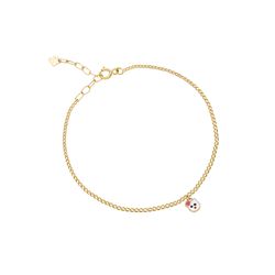 دستبند طلا 18 عیار دخترانه گالری طلای مریم اکرمی مدل کارتیه و تک کیتی