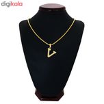 گردنبند مردانه حرف V کد h010