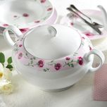 سرویس چینی 102 پارچه غذا خوری چینی زرین ایران سری ایتالیا اف مدل ویلیج درجه یک