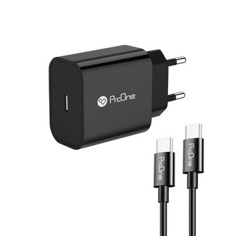 شارژر دیواری پرووان مدل PWC501 به همراه کابل USB-C (ProOne PWC501 Wall Charger with USB-C Cable)