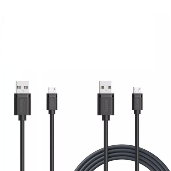 کابل تبدیل USB به microUSB یونیتک مدل Y-C4050BK مجموعه 2 عددی(گارانتی 12 ماهه مارون)