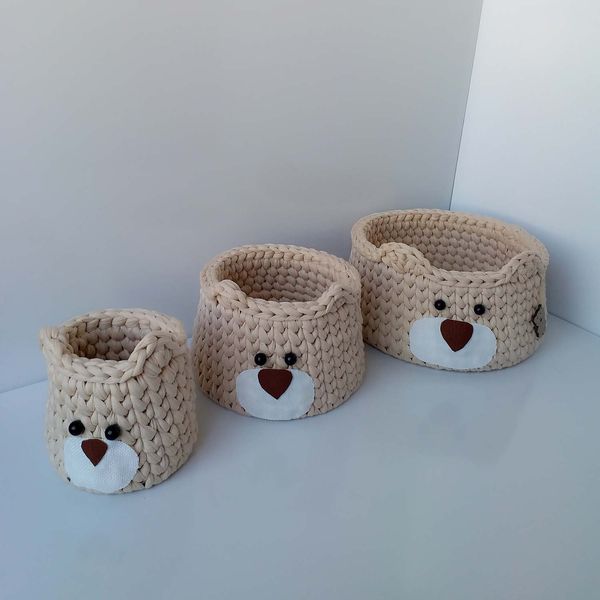 ارگانایزرکودک طرح خرسی مدل تریکو کد BEAR-02 مجوعه 3 عددی