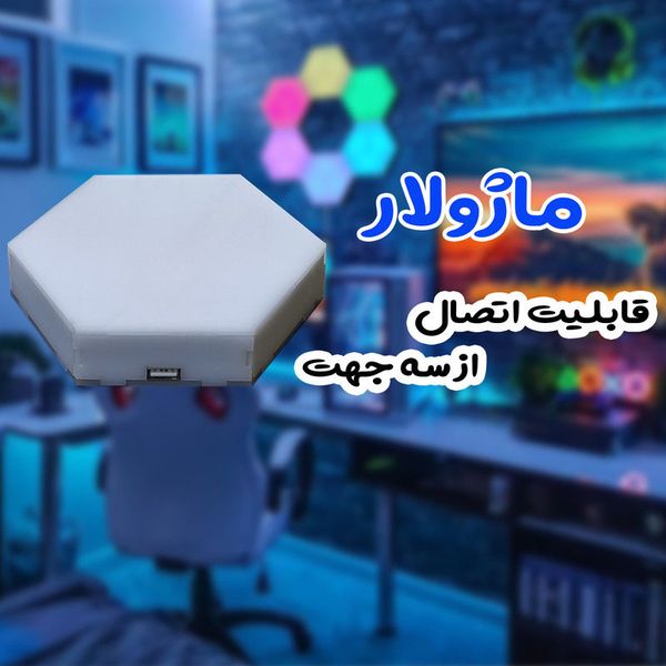 پنل دیواری طرح گیمینگ سه ضلعی