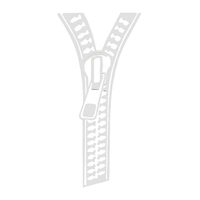 استیکر خودرو مدل زیپ سفید