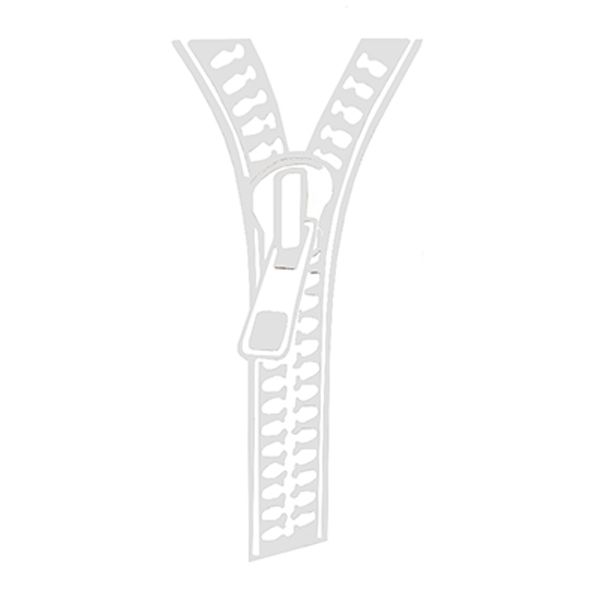 استیکر خودرو مدل زیپ سفید