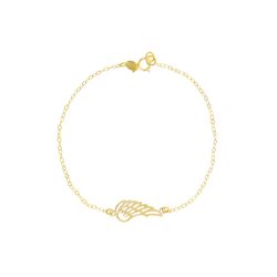 دستبند طلا 18 عیار زنانه گالری طلای مریم اکرمی مدل پر GB002