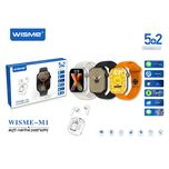 ساعت هوشمند 49 میلی متری ویسمی مدل WISME-M1 با بند سیلیکونی به همراه هدفون