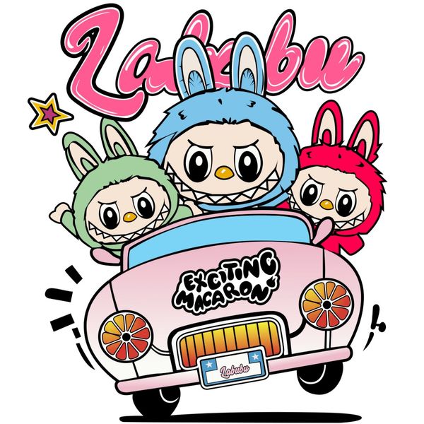 برچسب تیشرت و استیکر حرارتی لباس لبوبو Labubu