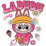 برچسب اتویی لباس یا استیکر حرارتی لبوبو Labubu