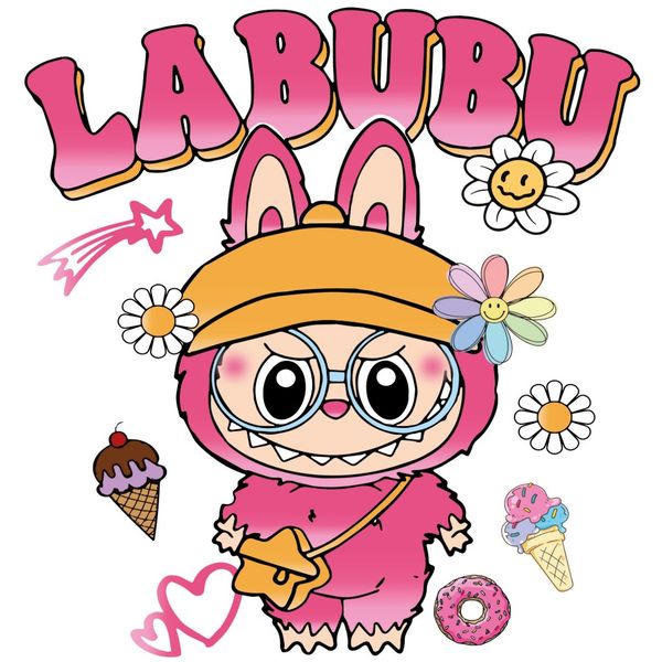 برچسب اتویی لباس یا استیکر حرارتی لبوبو Labubu