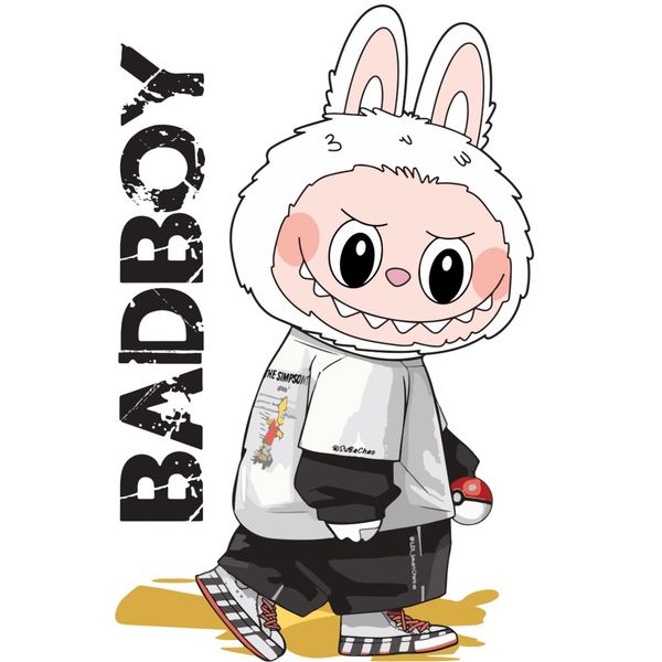 برچسب حرارتی لباس یا استیکر اتویی طرح لبوبو Labubu