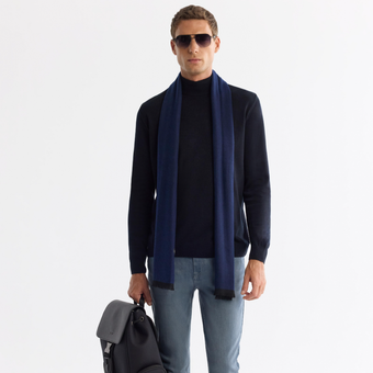 بافت ریز یقه 5 سانتی سرمه ای ساده آووا / AVVA