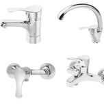 ست شیرآلات 4 تکه مدل لاله کروم (5 سال گارانتی)