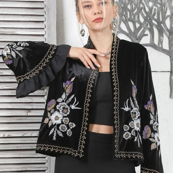 کت گلدوزی مخمل کد 131