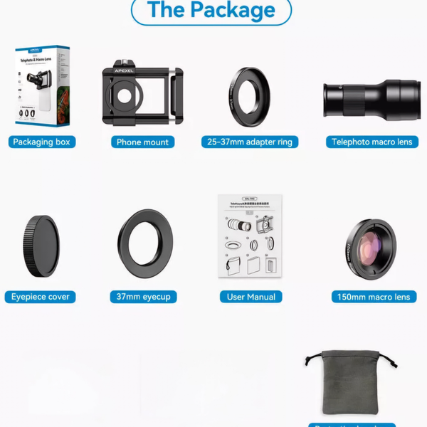 لنز موبایل مدل 67mm filter kit برند apexel