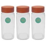 ست جا ادویه ای میس گلس مدل M در چوبی بسته 3 عددی*412