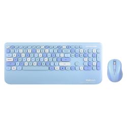 کیبورد و ماوس بی سیم هترون مدل HKCW350، سوییچ ممبران، Full-Size