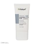فلوئید ضدآفتاب بیرنگ ویتالیر SPF50 مدل Whitevit مناسب انواع پوست، حجم 50 میلیلیتر