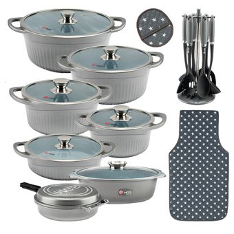 سرویس قابلمه و تابه گرانیت 25 پارچه ام جی اس مدل D