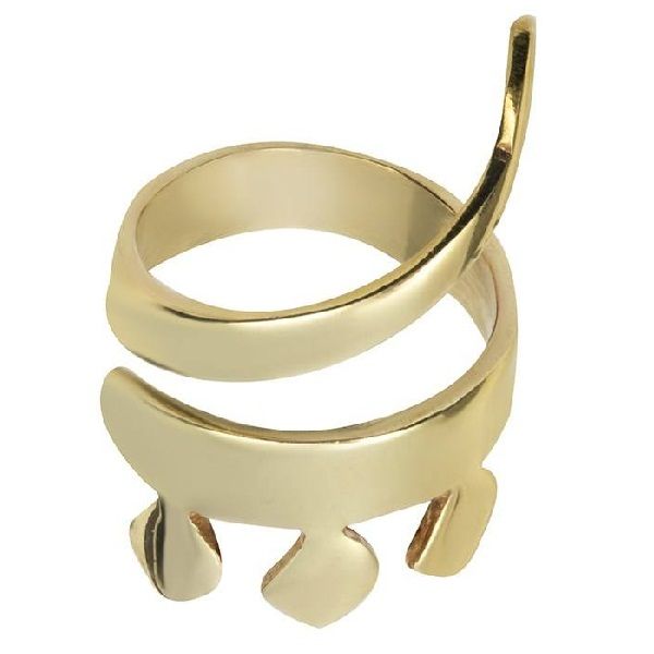 انگشتر برنج گالنا طرح حرف پ