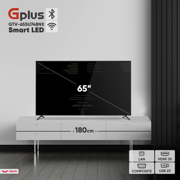 تلویزیون 65 اینچ ال ای دی هوشمند جی پلاس مدل GTV-65SU788NP